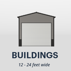 12' to 24' Wide Metal Buildings
